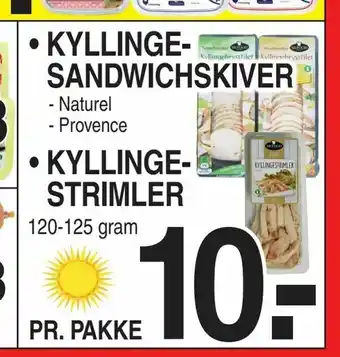 ABC Lavpris Kyllinge- sandwichskiver • kyllingestrimler tilbud
