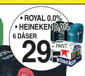 ABC Lavpris Royal 0,0% • heineken 0,0% tilbud