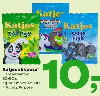 Coop 365 Katjes Slikpose 80-90g tilbud