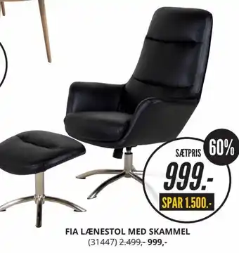 My Home Fia Lænestol Med Skammel tilbud