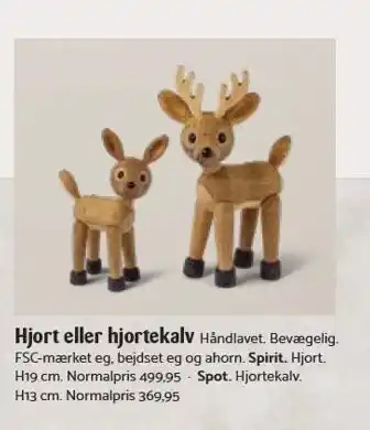 Hjord el. hjortekalv dekoration