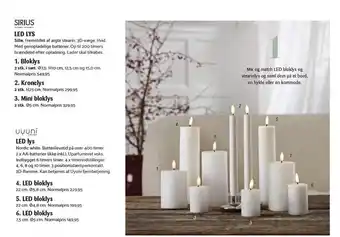 Kop & Kande Led lys - bloklys, kronelys, mini bloklys tilbud
