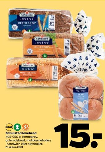 Netto Levebrød rugbrød-skiver tilbud