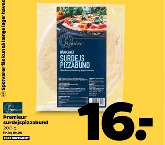 Netto Premieur pizzabunde tilbud