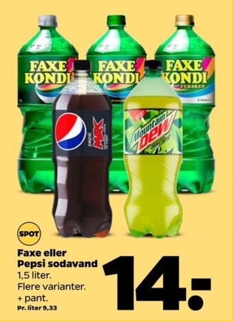 Netto Faxe kondi sportssodavand tilbud