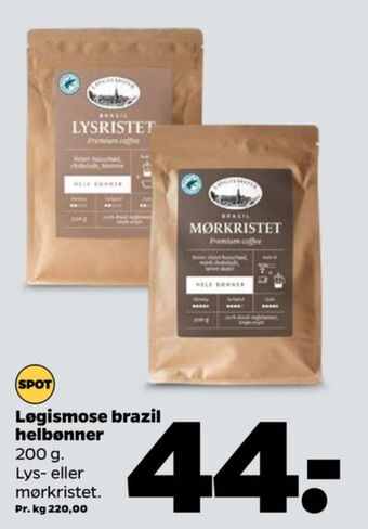 Netto Lysristet kaffebønner - hele tilbud