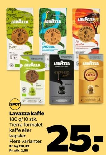 Netto Lavazza kaffekapsler tilbud