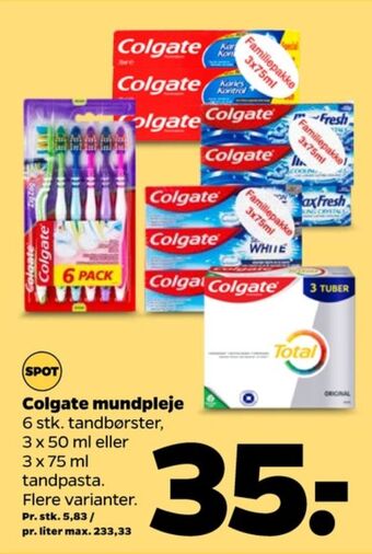 Netto Colgate tandpasta tilbud