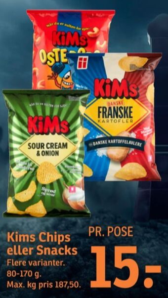SPAR Kims chips tilbud