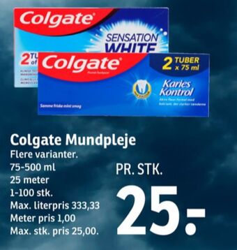 SPAR Colgate tandpasta tilbud