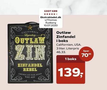 Outlaw Zinfandel i boks