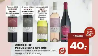 SuperBrugsen Adobe eller Pagus Bisano Organic tilbud