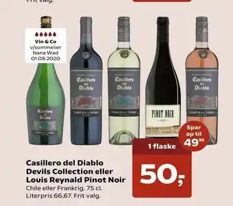 SuperBrugsen Casillero del Diablo Devils Collection eller Louis Reynald Pinot Noir tilbud