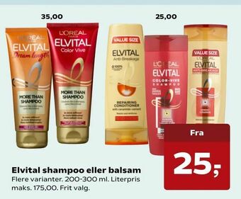 SuperBrugsen Elvital shampoo eller balsam tilbud