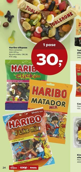 SuperBrugsen Haribo slikpose tilbud