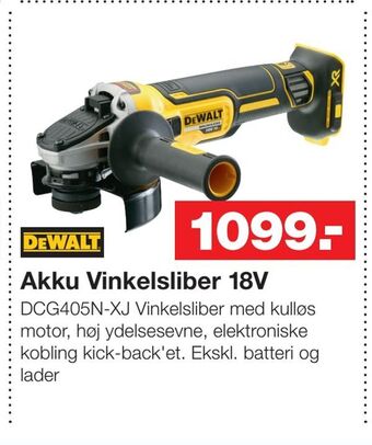 Bauhaus Akku vinkelsliber 18v tilbud