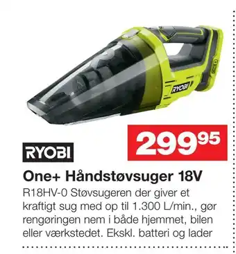 Bauhaus One+ håndstøvsuger 18v tilbud