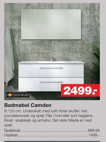 Bauhaus Badmøbel camden tilbud