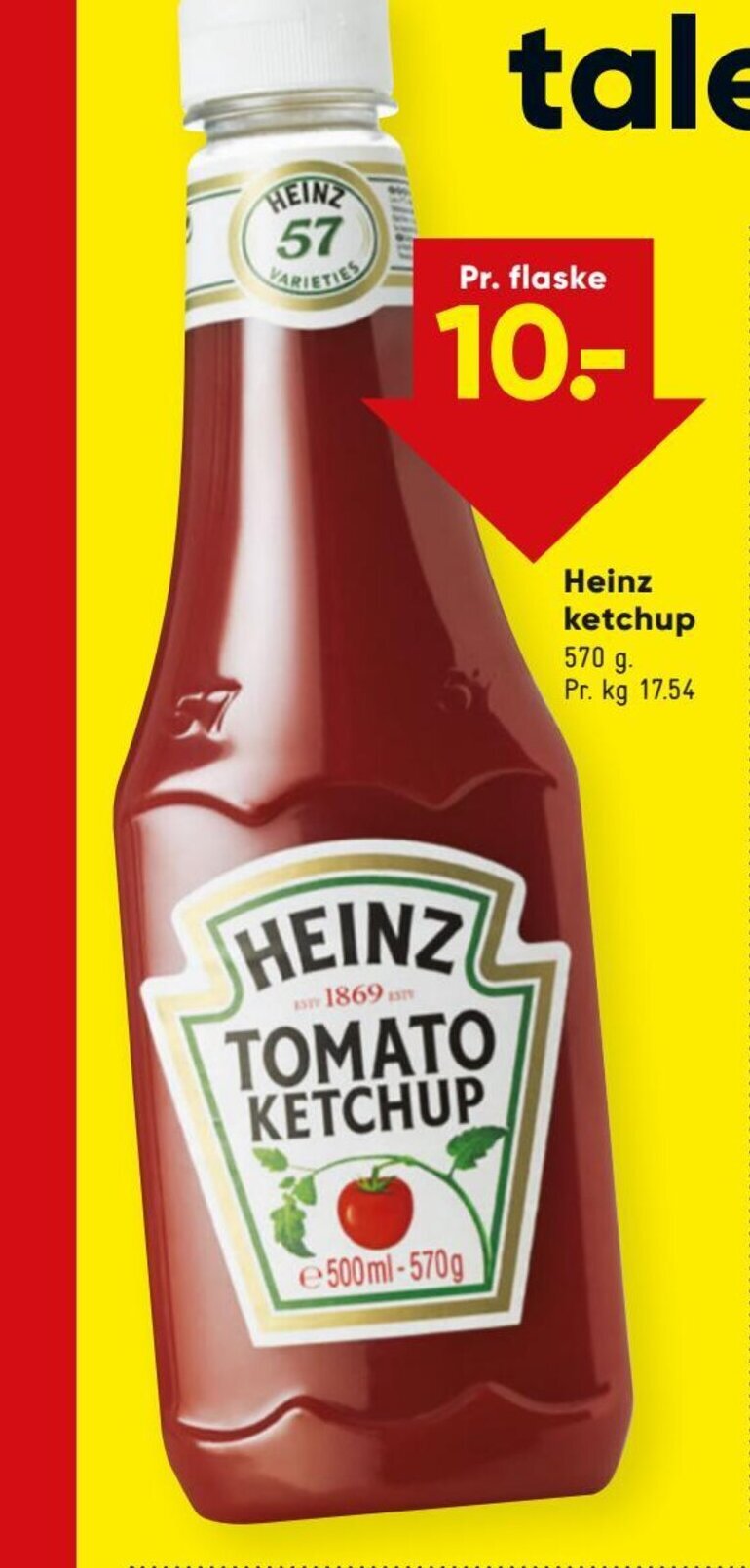 Heinz Ketchup tilbud hos Bilka
