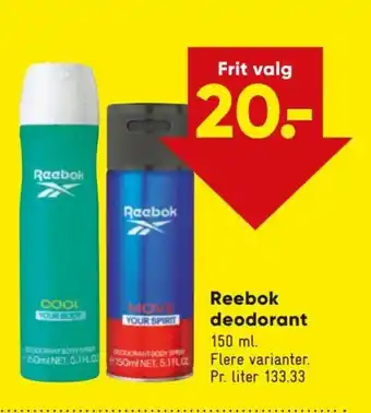Bilka Reebok deodorant tilbud