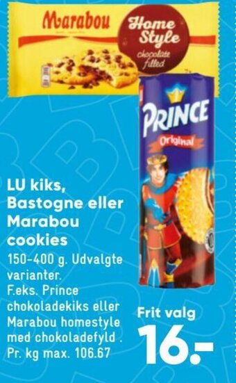 Bilka LU kiks, Bastogne eller Marabou cookies tilbud