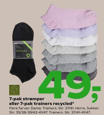 7- Pak Strømper Eller 7-Pak Trainers Recycled
