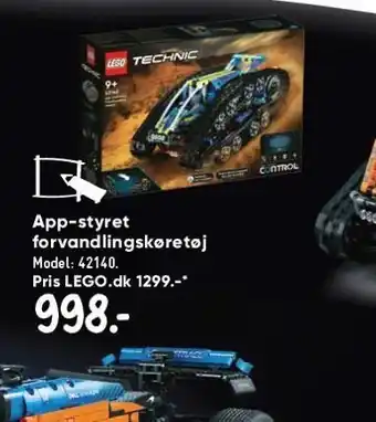 Lego technic app-styret forvandlingskøretøj