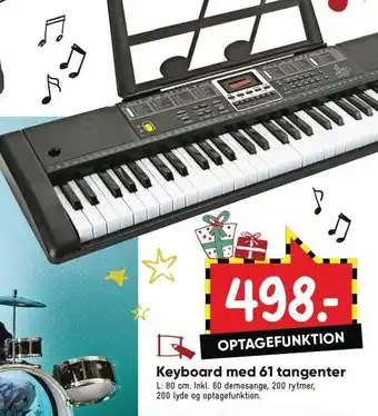 Bilka Keyboard m. 61 tangenter tilbud