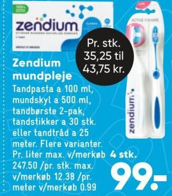 Bilka Zendium mundpleje tilbud