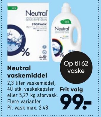 Bilka Neutral vaskemiddel tilbud