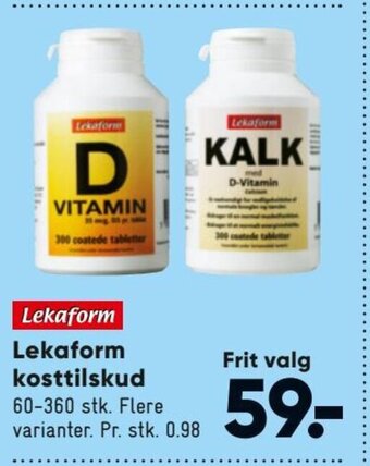 Bilka Lekaform Kosttilskud tilbud
