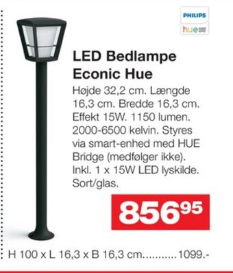 Bauhaus Hue bedlampe tilbud