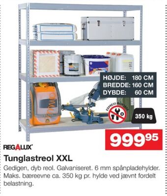 Bauhaus Regalux reol tilbud