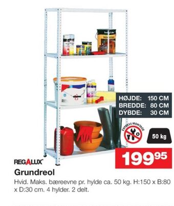 Bauhaus Regalux reol tilbud
