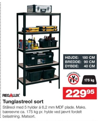 Bauhaus Regalux reol tilbud