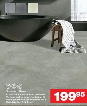 Bauhaus Concreto fliser tilbud
