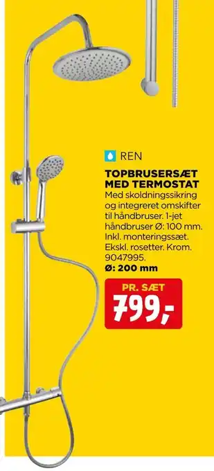 jem & fix Topbrusersæt med termostat tilbud
