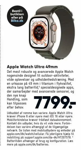 Bilka Apple Watch Ultra 49 mm, tilbud