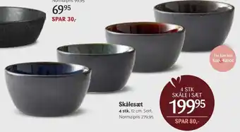 Kop & Kande Skålesæt 4stk 12cm tilbud
