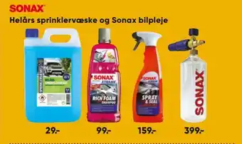 Helårs Sprinklervæske og Sonax Bilpleje