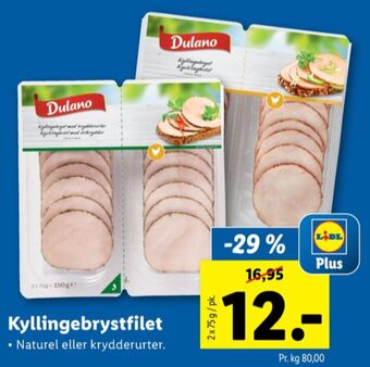 Lidl Dulano kyllingebryst tilbud