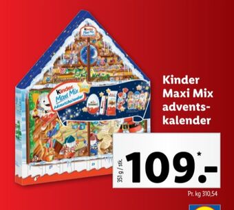 Lidl Kinder julekalender tilbud