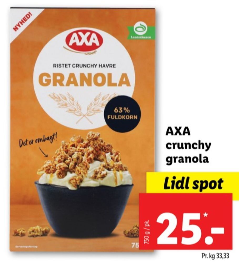 Axa granola tilbud hos Lidl
