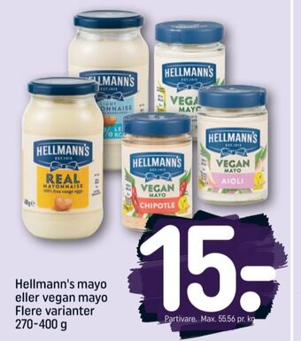 REMA 1000 Hellmanns mayonnaise tilbud
