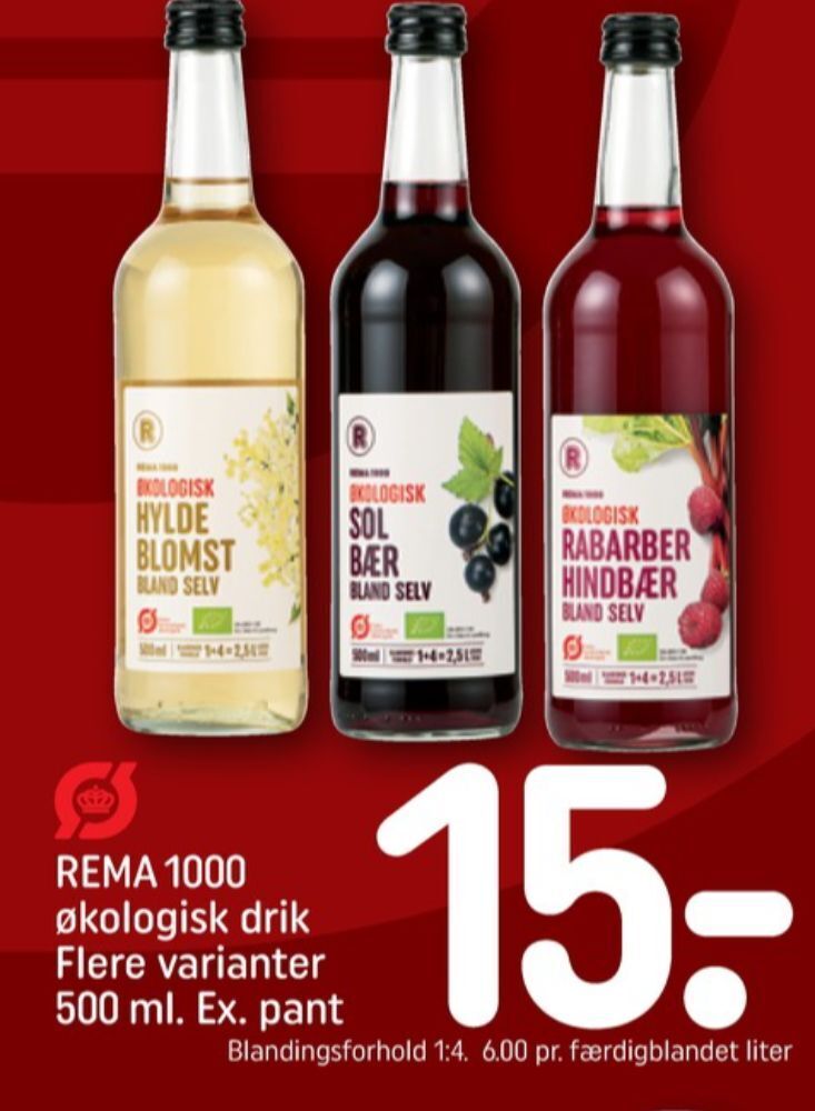 Rema 1000 konc. frugtsaft tilbud hos Rema 1000