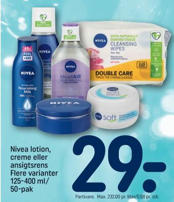 REMA 1000 Nivea bodylotion tilbud