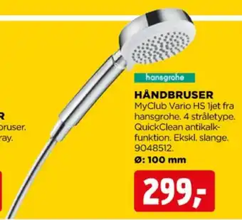 jem & fix Hansgrohe håndbruser tilbud