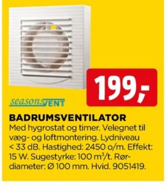jem & fix Seasonsvent ventilator tilbud