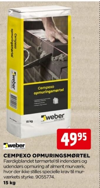 jem & fix Weber mørtel tilbud
