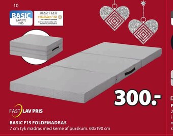 JYSK Basic F15 Foldemadras tilbud